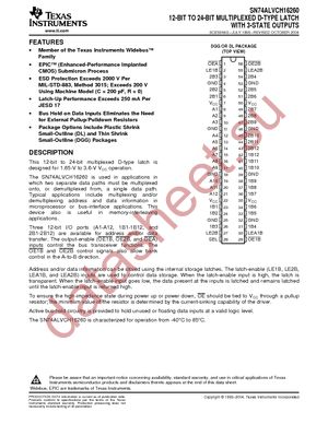 74ALVCH16260DLG4 datasheet  